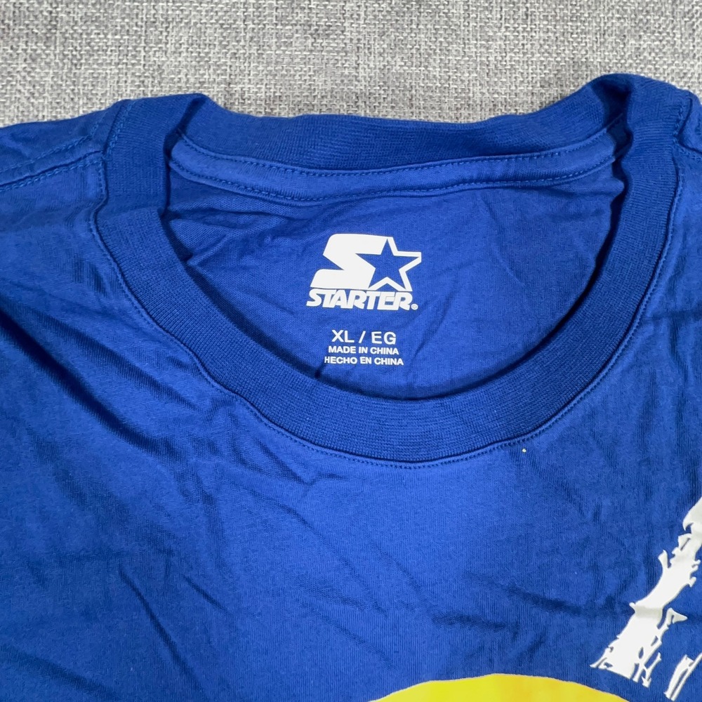 Starter Los Angeles Rams Extreme Defender T-Shirt Mens XL Blue Yellow Splash NEW - Picture 4 of 10